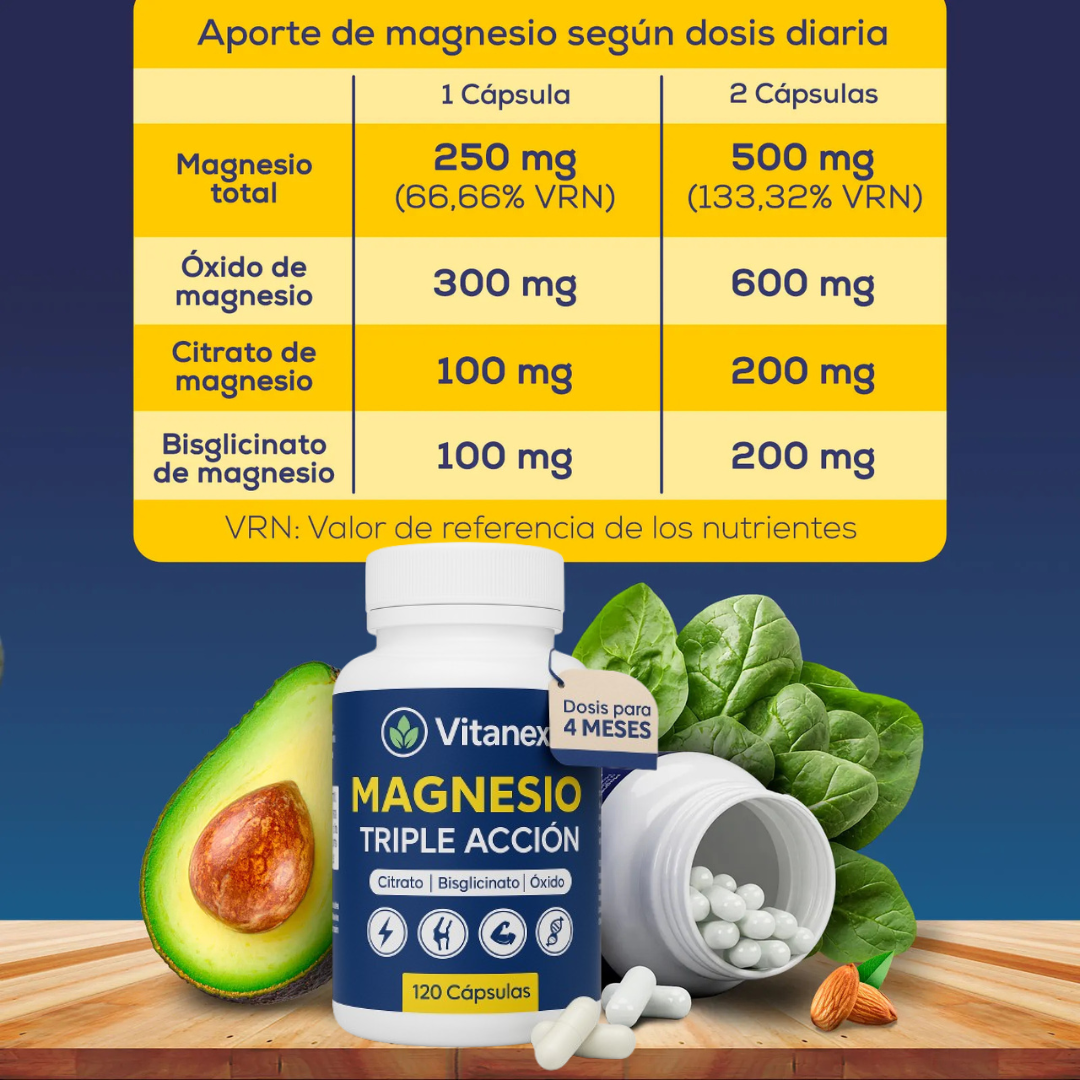 Magnesio Triple Acción Pro